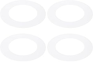 PATIKIL 3" ID 4.7" OD Plastic Trim Ring, 4 Pcs Ceiling Light Goof Rings Matte Circular Light Cover Lighting Fixture for Ceiling Wall Recessed Can Downlights, Translucent Matte White