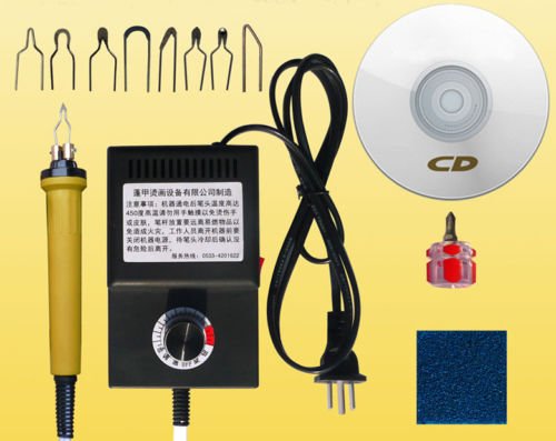 Eleoption - Pirografo, 25 W, artigianato, multifunzione, con kit accessori, 220 V