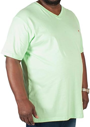 Big Mens Bigdude Signature V-Neck T-Shirt Green Tall-5XLT