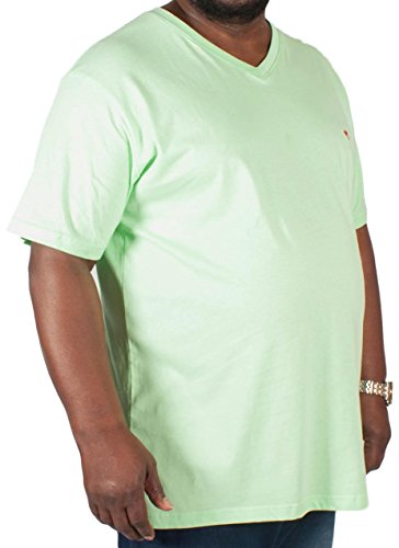 Big Mens Bigdude Signature V-Neck T-Shirt Green Tall-5XLT