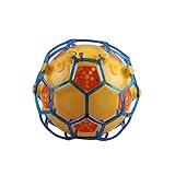 DISEÑO: El balón puede ser dividido en dos mitades con unos pocos hebilla. Por favor, abrir con cuidado, se puede encontrar la caja de plástico en el interior. Abra la caja y poner la batería en.