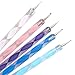 SODIAL(R) Set of 5 Multi Coloured Swirl Double Ended Nail Art Dotting/Marbleizing tools Color Choose