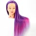 Neverland Training head Hairdressing Head Cosmetology Mannequin Head Synthetic Hair Rainbow Color 64cm