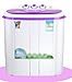 Produktbild Mini Waschmaschine Doppel Flasche Flasche Baby Kind Riemenscheibe Semi Automatik Mini Waschmaschine,Lila