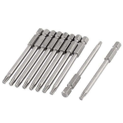 75mm Lang T20 Magnetisch Torx Tip Rund Schaft Torx Schraubendrehereinsatz 10 Stk