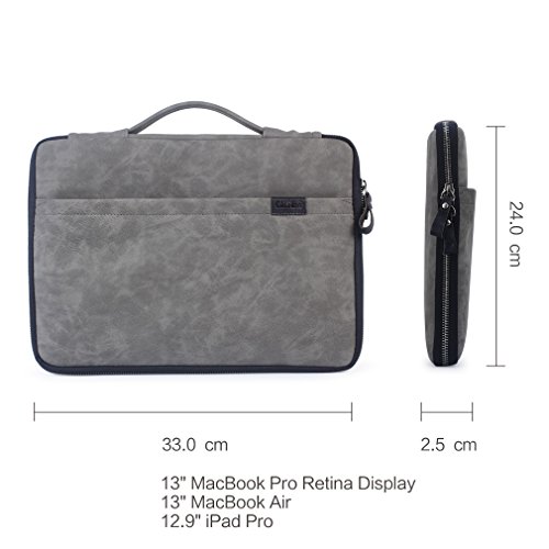 CAISON Komfort Notebook Computer Laptop Hülse Tasche Schutzhülle für 12.5″ Notebook Computer / Apple 13″ MacBook Pro mit Retina Display / 13″ MacBook Air / 12.9″ iPad Pro - 7