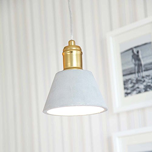 Preisvergleich Produktbild BY rydens – Lampe-Fenster Hängeleuchte Irvine – Beton und Messing