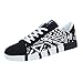 Produktbild EUZeo Herrenmode Teens Casual Lace-Up Bunte Leinwand Sportschuhe Sneakers Graffiti-Schuhe Foundation Schnürer Sportschuhe Freizeitschuhe Herren Skateboardschuhe