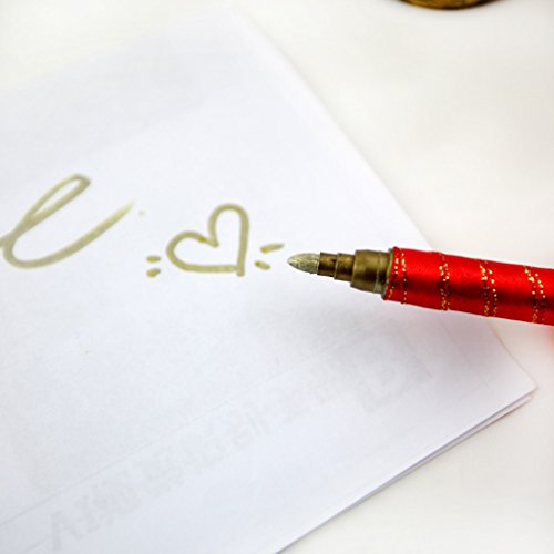 Signierstift Hochzeit Gast Stift – Stoff Blumenkopf – für Hochzeit Gästebuch – Beige , One Size - 3