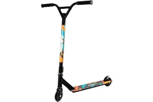 MUWO Monopattino Halfpipe Stunt - Monopattino robusto per azione e trucchi con pedana antiscivolo, freno posteriore flessibile e sterzo a 360°, ideale per bambini e adulti.