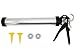 Produktbild TopSer Manuelle Wurstpaket Caulking Gun,Kartuschenpistole mit Aluminum Fass, 390mm 600ml Wurst Gummi, 26:1 Thrust-Verhältnis für Haus Dekoration,Selbstklebende Bauindustrie,Hardware-Werkzeug [Silber und Schwarz]