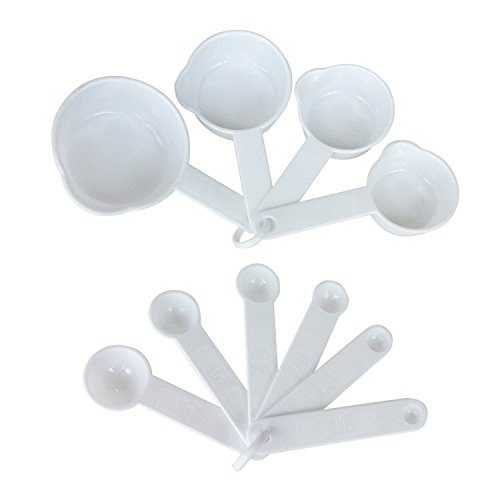TOOGOO(R) 10 Stueck Weiss Messl?ffel Satz Massnahmen Tasse Essl?ffel