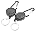 Produktbild 2 Stücke Black Retractable Schlüsselanhänger Badge Reel Recoil Halter ID Card