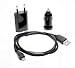 Produktbild mobilefox® 3in1 Micro-USB Ladeset für Samsung Galaxy Ace 2 GT-I8160 Ladekabel Netzteil KFZ-Adapter Datenkabel
