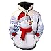 Produktbild Sannysis Unisex Slim Fit Hoodie Weihnachten 3D Druck Hoodies Kapuzenpullover Langarm Galaxy Bunte Pullover Kapuzenpulli Sweatshirt M-3XL {Frohe Weihnachten}