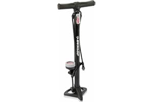 Dunlop Bike Pump with/without Pressure Gauge - 160/180PSI-11/12Bar - Dunlop, Schrader and Presta Valve Pump - Bicycle and Car Tyre Pump - Incl. Adapters for Water Toys and Balls