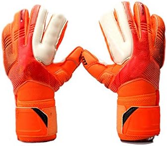 ANAM Goalkeeper Gloves with Finger Support Protector-Help you Make the Toughest Saves and Protect Your Finger,For Youth and Adult (Size 6 Orange)