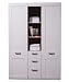 Produktbild trendteam smart living Babyzimmer Kleiderschrank Schrank Landi, 130 x 195 x 54 cm in Pinie Weiß Struktur, Absetzung Pinie Dunkel (Nb.) im Landhausstil