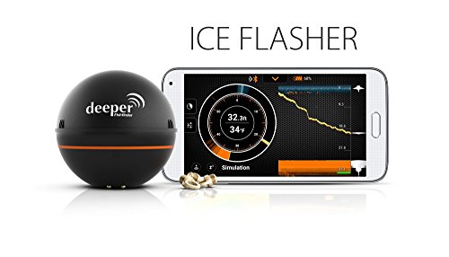 Deeper Fischfinder Friday Lab DP0H10S10 - smart portabler Bluetooth Angel Fishfinder mit App fÃ¼r Apple iphone ipad Smartphone und Tablet-PC fÃ¼r Android und iOS, schwarz