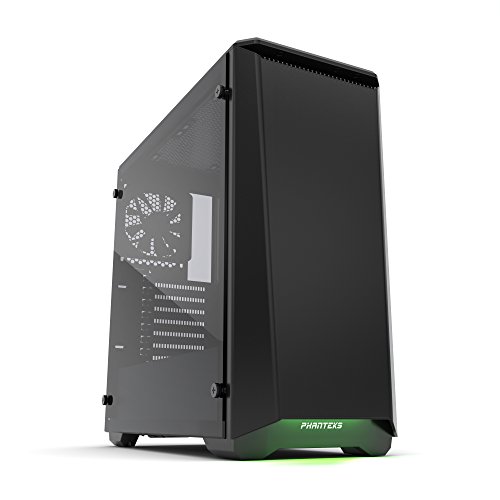 Phanteks Eclipse P400 Tempered Glass Midi-Tower Negro - Caja de Ordenador (Midi-Tower, PC, Acrilonitrilo butadieno estireno (ABS), Acero, Vidrio Templado, Negro, ATX,EATX,Micro ATX,Mini-ATX, Multi)