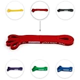 Ryher Bande élastique de résistance Pull up - Bande de Resistance pour Traction Gym et Maison - Elastique de Sport Musculation pour Le Fitness, Crossfit, Etirement (Une Bande: #2 Rouge - 5 à 16 kg)