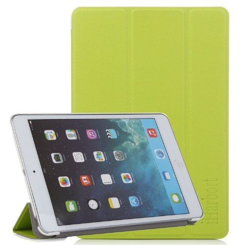 iHarbort® iPad mini Retina/ iPad mini 3/2/1 Hülle - Premium PU Leder Tasche Hülle Etui Schutzhülle Ständer für iPad mini 3/2/1, mit Schlaf / Wach-up-Funktion (iPad mini 3/2/1, grün)