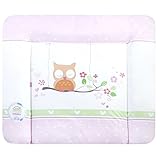 Julius Zöllner Wickelauflage Softy Folie 75/85 cm Eulenfreunde rosa