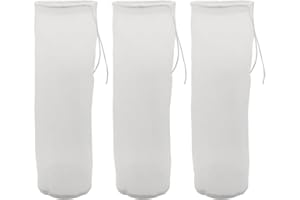 UMCHU 3 Pièces 200 mesh Filtrant en Mailles de Nylon Fines,Sac à Lait de Noix,pour lait de noix végan,lait d'amandes,jus de fruits,café,fromage,vin(25 * 7cm)