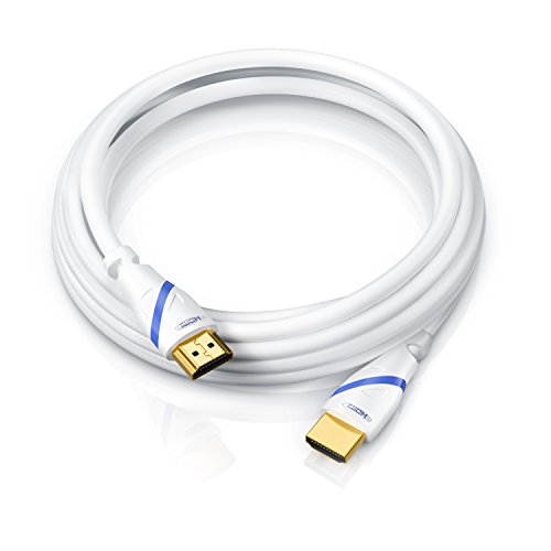 CSL – 7,5m HDMI Kabel 2.0a / 2.0b | Ultra HD 4k 60Hz 18 Gbit/s | neuster Standard | High Speed HDMI 2.0 | Ultra HD / Full HD 1080p | 3D / ARC / CEC / HDCP / HDR | 3-fach geschirmt | hohe Bandbreite mit bis zu 18 Gbit/s | weiß - 5