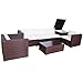 Produktbild SVITA Del Sol Poly Rattan Lounge Gartenset Sofa Garnitur Polyrattan Gartenmöbel Kissenbox (Braun)