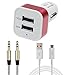 Blackberry Keyone Compatible Car Charger Combo Accessory with 2 port Original USB Car Charger, AUX Cable for Music, Micro USB 3.0 Data Cable (Colour Depends Upon Availability) (1 Meter) by GENLIG RS.339.00