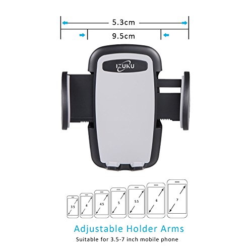 Auto Handyhalterung Kratzschutz 360Â°Drehbarem Gelenk [Lebenslange Garantie] IZUKU Handy Halterung Auto LÃ¼ftung Universal Kompatibel fÃ¼r iPhone8/7/6 Samsung Smartphone mit einer Breite von 5,3cm-9,5cm
