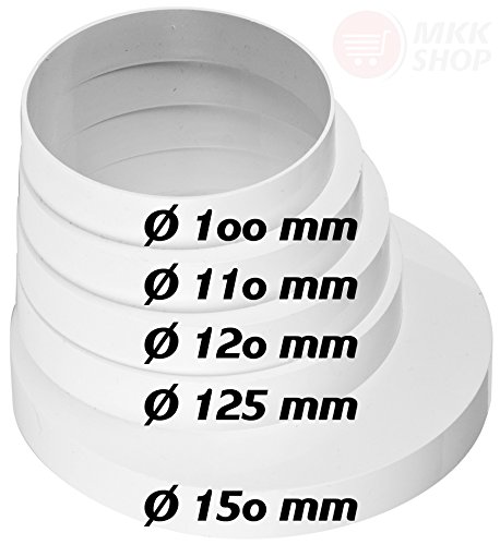 Ø 100 110 120 125 150 mm Reduzierverbinder Reduzierstück Reduktion Rohr Übergang Lüftung Rundrohr Ventilation Lüftungskanal Ventilator Universal RKO Ø 100-150 mm - 2