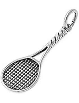 925 Sterlingsilber Anhänger - Tennisschläger