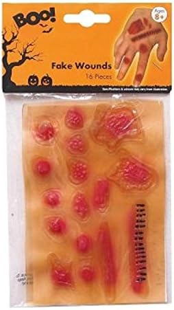 HALLOWEEN ZOMBIE SCARS FAKE WOUNDS SCAB BLOOD COSTUME CREEPY PARTY MAKE-UP
