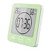Produktbild GuDoQi Badezimmer Uhr Dusche Timer Wand Wecker Digitaluhren Steckdose Bad Wasserdicht Innen Thermometer Hygrometer Für Dusche Kochen Make-Up