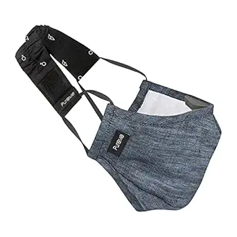 PureMe Linen Fabric Reuseable Cloth Mask (Teal Blue, Without Valve, Pack of 1 Mask & 2 Filters) for Unisex.