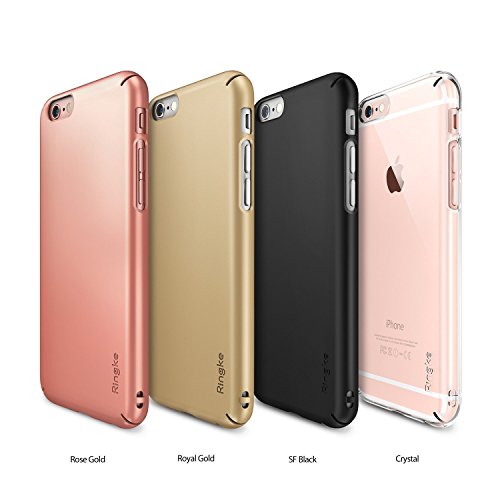 iPhone 6S Case, Ringke SLIM **Essential Ultra Thin**[1 FREE HD Screen Protector][ROSE GOLD] Perfect Fit & Scratch-Resistant Dual Coating Lightweight Hard Case for Apple iPhone 6S 4.7