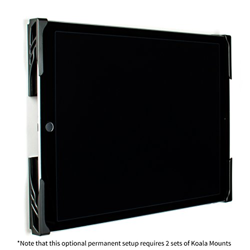 Supporto da parete Koala 2.0; Dock universale, che non procura danni, per Smartphone, Tablet, eReader, di Dockem; per iPad 1, 2, 3, 4, Air, Mini, iPad Pro, Samsung Galaxy Tab/Note, Microsoft Surface (Nero)