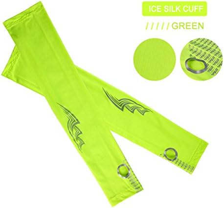 SZMWS Mens' Golf Ice Sleeves UV Protection Cooler Arm Sleeves Pack of 1 Pair (Green)