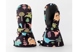 Upenty Rękawice narciarskie dla dzieci, dziecięce rękawice zimowe, wodoszczelne, wiatroszczelne, ciepłe, oddychające, dla dziewczynek i chłopców w wieku 2–10 lat