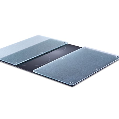 Zeller 26205 Herdabdeck-/Schneideplatten, 2-er Set, Glas - 2