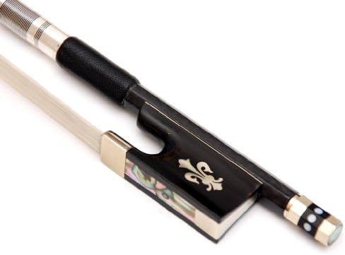 Violins4you Fine Advanced Carbon Fibre Violin Bow Hand Made Fleur De Lys 4/4