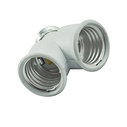 Adapter Splitter Fassung 2 x E27 Weiß