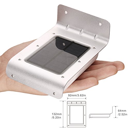LE Solarleuchten Mit Bewegungsmelder set Wasserdicht 6000K Kaltweiß Kabellose Wandleuchten Aussenleuchten für Tür Flur Wege Terrassen Garten Fahrtweg Solarbetriebenes Nachlicht (4 er) - 5