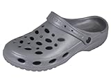  www*socken-unterwaesche*de KENBO Herren Gartenclog Schuh Pantoffel - Grau, Groesse: 43
