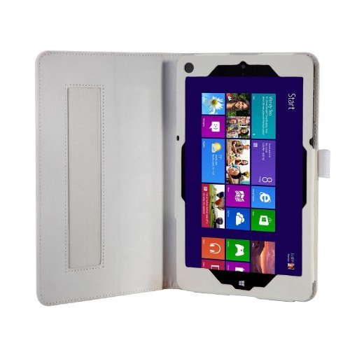 iProtect Kunstleder Tasche weiß für Lenovo ThinkPad 8 Schutz Hülle Case mit Standfunktion 8,3 Zoll - 4