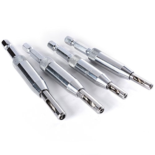 XCSOURCE® 4stk Selbstzentrierend Gelenk Bohrer Set Tür Schrank Pilot Löcher HSS Hex Rezess BI054 - 4