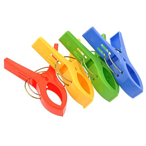 Zedtom 4PC große Plastic Wäscheklammern Wäscheklammer Klammern Clothespins,12x9x2cm/Stück,Plastic Wäscheklammern in verschiedenen Farben(rot,blau,grün,gelb) - 6