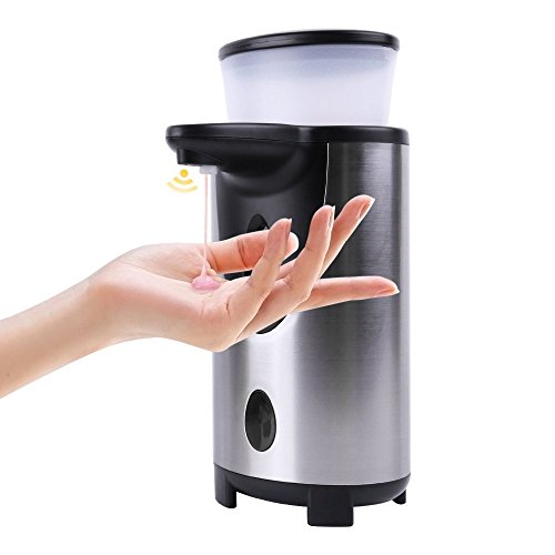 Automatischer Seifenspender, 300ML Elektrischer No-touch Seifenspender mit Infrarot Sensor, Wasserdichter Batteriebetrieben Flüssig seifenspender für Bad & Küche Kinderhänden[2017 Upgrade Version]